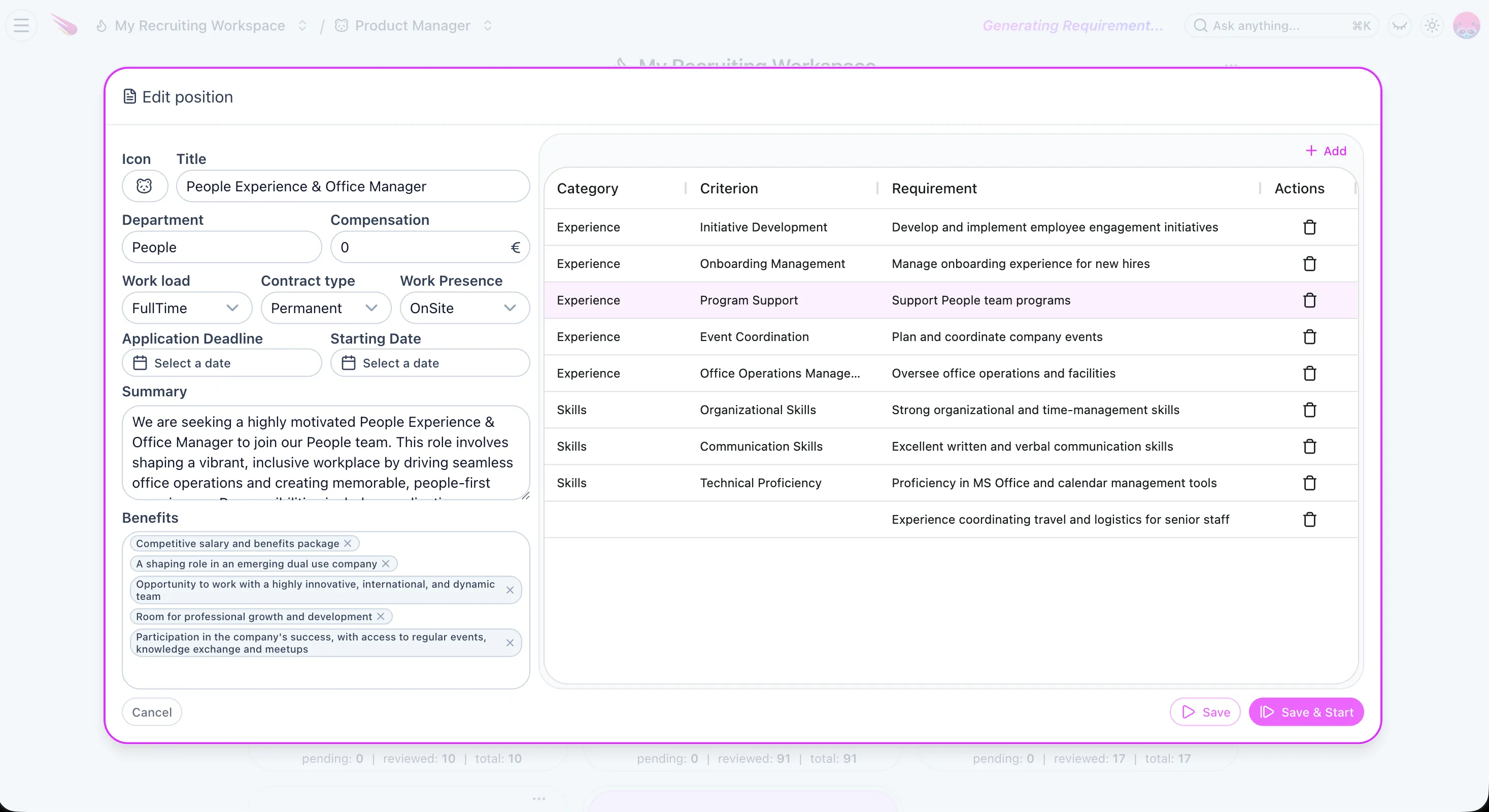 Job Posting Screenshot
